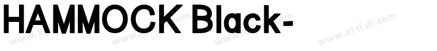 HAMMOCK Black字体转换